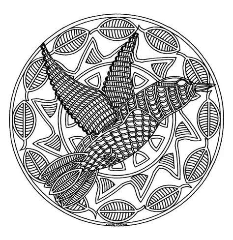Download Free Bird Mandala Vector Line Art Style Images